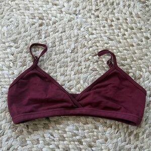 Brandy Melville Wine-Colored Triangle Bralette